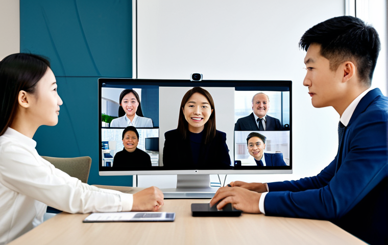 A professional, diverse group of business colleagues engaged in a virtual video conference meeting. On one screen, a male professional from East Asia maintains a calm, composed expression with subtle non-verbal cues, conveying high-context communication. On another screen, a female professional from Western Europe is speaking directly and clearly, exemplifying low-context communication. The scene is set within a clean, modern virtual meeting interface with multiple participant windows. All individuals are fully clothed in modest business attire, maintaining a professional demeanor. Perfect anatomy, correct proportions, natural pose, well-formed hands, proper finger count, natural body proportions, professional photography, high quality, safe for work, appropriate content, family-friendly.