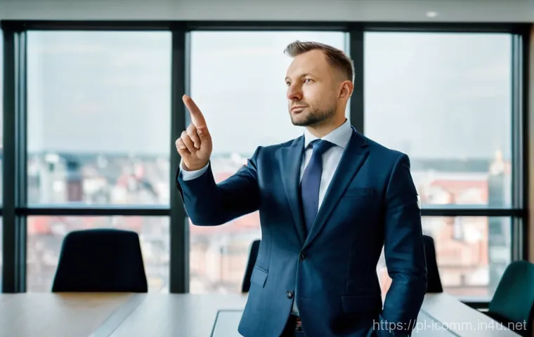 국제커뮤니케이션 언어 및 문화 차이 극복 - **Image Prompt: Cross-Cultural Gestures in a Warsaw Business Meeting**
    A modern, well-appointed ...