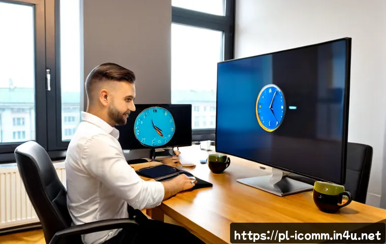 Home 15 국제커뮤니케이션 소프트웨어 툴 - Photorealistic modern Warsaw home office, Polish business professional on a clear international vide...